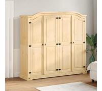 Cinyiqo Garde-Robe Corona 194x52x186 cm Bois de pin Massif,Armoire Chambre,Armoire De Rangement,Dressing Chambre