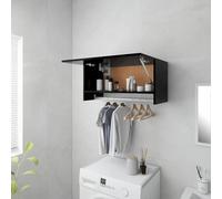Cinyiqo Garde-Robe Noir 70x32,5x35 cm Aggloméré,Armoire Chambre,Armoire De Rangement,Dressing Chambre