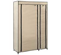 Cinyiqo Garde-Robes Pliables 2 pcs Crème 110x45x175 cm Tissu,Armoire Chambre,Armoire De Rangement,Dressing Chambre