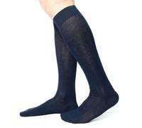 Ciocca Chaussettes longues pour homme, coton 100 % fil d'Écosse - Chaussettes 6 paires - trois tailles - Résistantes, Bleu marine - 6 paires, 44-45