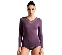 Ciocca - Chemise Femme en Cachemire à Manches Longues en Dentelle - Sous-vêtements Élégants et Chauds, Large