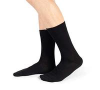 Ciocca Lot de 6 paires de chaussettes courtes pour homme en coton chaud torsadé résistant - Deux tailles - Noir - 43/46