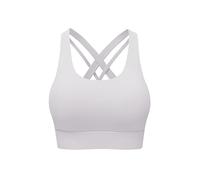 CIOIUGPIUK Soutien-gorge de sport for femmes, haut court de course à haut maintien, à fort impact, avec bretelles croisées, bonnets moulés et fermeture à crochets.(Gray,M)