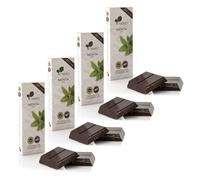 Ciokarrua | Chocolat à la menthe Modica | Chocolat transformé brut Modica | Tablette de chocolat IGP sans lactose | Chocolat en Barres - 4 x 100 Gr