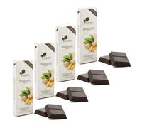 Ciokarrua | Modica Chocolat Gingembre | Chocolat sans gluten et sans lactose | Modica Chocolat Cru Gingembre - 4 x 100 Grammes