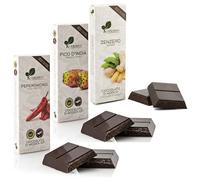 Ciokarrua | Piment au chocolat Modica, figue de barbarie, gingembre | IGP de chocolat brut transformé Modica | Tablette De Chocolat Sans Lactose 300 Grammes