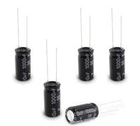 Cionyce Lot de 5 condensateurs électrolytiques radiaux en aluminium 35 V 1000 uf pour TV, LCD, radio, micro-ondes, jeux (10 x 20 mm)