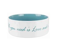 Ciotola in ceramica pet's home 1.4l diametro 20cm crema/petrolio Trixie