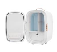 Ciounmb Mini réfrigérateur 12 litres 29 x 25 x 44 cm, très silencieux (< 20 dB), idéal pour les bureaux et les chambres à coucher, sans congélateur, cosmétiques et boissons (blanc)