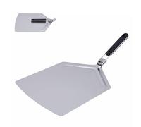 Ciounmb Pelle à pizza en acier inoxydable - 33 x 37 cm - Poignée pliable - Pelle à pizza - Pelle à pizza - Pelle à pain - Pour pizza, pain