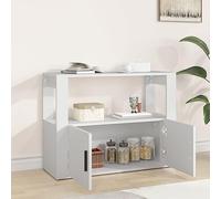 CIOURSTO Armoire de Rangement en Bois Inscrit du Buffet adapté au Salon, à la Cuisine, à la Chambre, au Bureau, Rangement à Domicile (Blanc)