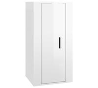 CIOURSTO Armoire Murale TV, Matériau en Bois, Buffet TV Suspendu avec Portes D'armoire et Cloison pour Lecteur Multimédia ou Magazine, Meubles de Salon (40 x 34,5 x 80 cm)