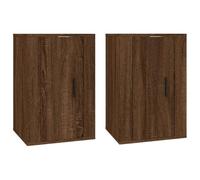 CIOURSTO Armoire Murale TV, Matériau en Bois, Buffet TV Suspendu avec Portes D'armoire et Cloison pour Lecteur Multimédia ou Magazine, Meubles de Salon (40 x 34,5 x 60 cm)