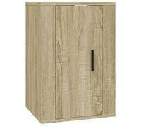 CIOURSTO Armoire Murale TV, Matériau en Bois, Buffet TV Suspendu avec Portes D'armoire et Cloison pour Lecteur Multimédia ou Magazine, Meubles de Salon (40 x 34,5 x 60 cm)