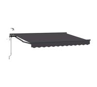 CIOURSTO Auvent Extensible électriquement, Conception Semi-Cassette, Polyester, Acier thermolaqué, Aluminium, Couverture de Terrasse pour Terrasse, Cour et Balcon (3,5 x 2,5 m #181)