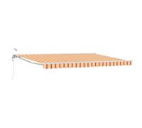 CIOURSTO Auvent Extensible électriquement, Conception Semi-Cassette, Polyester, Acier thermolaqué, Aluminium, Couverture de Terrasse pour Terrasse, Cour et Balcon (4,5x3 mètres #99)