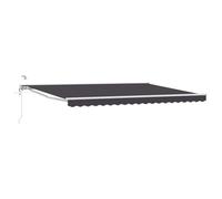 CIOURSTO Auvent Extensible électriquement, Conception Semi-Cassette, Polyester, Acier thermolaqué, Aluminium, Couverture de Terrasse pour Terrasse, Cour et Balcon (5x3,5m #125)