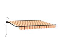 CIOURSTO Auvent Extensible électriquement, Conception Semi-Cassette, Polyester, Acier thermolaqué, Aluminium, Couverture de Terrasse pour Terrasse, Cour et Balcon (3,5 x 2,5 m #185)