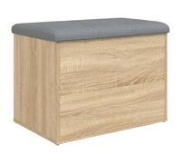 CIOURSTO Banc Coffre de Rangement Intérieur - Banquette avec Rangement pour Chambre, Entrée | Coffre Malle et Pouf à Rangement Multifonctionnel (Chêne Sonoma, 62 x 42 x 45 cm)