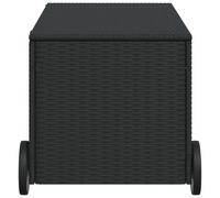 CIOURSTO Boîte de Rangement Poly Rattan pour Jardin, Extérieur avec Doublure PE, 100x50x50 Cm, Résistant aux Intempéries, Durable et Ample pour Les Coussins de Meubles (107 x 55 x 50/53 cm)