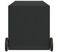 CIOURSTO Boîte de Rangement Poly Rattan pour Jardin, Extérieur avec Doublure PE, 100x50x50 Cm, Résistant aux Intempéries, Durable et Ample pour Les Coussins de Meubles (127 x 55 x 56/59,5 cm)