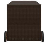 CIOURSTO Boîte de Rangement Poly Rattan pour Jardin, Extérieur avec Doublure PE, 100x50x50 Cm, Résistant aux Intempéries, Durable et Ample pour Les Coussins de Meubles (127 x 55 x 56/59,5 cm)