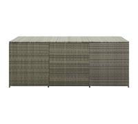 CIOURSTO Boîte de Rangement Poly Rattan pour Jardin, Extérieur avec Doublure PE, 100x50x50 Cm, Résistant aux Intempéries, Durable et Ample pour Les Coussins de Meubles (180 x 90 x 70 cm)