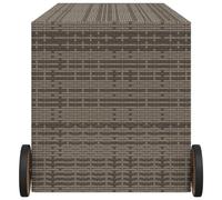 CIOURSTO Boîte de Rangement Poly Rattan pour Jardin, Extérieur avec Doublure PE, 100x50x50 Cm, Résistant aux Intempéries, Durable et Ample pour Les Coussins de Meubles (127 x 55 x 56/59,5 cm)