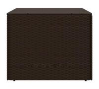 CIOURSTO Boîte de Rangement Poly Rattan pour Jardin, Extérieur avec Doublure PE, 100x50x50 Cm, Résistant aux Intempéries, Durable et Ample pour Les Coussins de Meubles (80 x 75 x 59 cm)