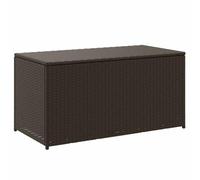 CIOURSTO Boîte de Rangement Poly Rattan pour Jardin, Extérieur avec Doublure PE, 100x50x50 Cm, Résistant aux Intempéries, Durable et Ample pour Les Coussins de Meubles (100 x 50 x 50 cm)