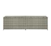 CIOURSTO Boîte de Rangement Poly Rattan pour Jardin, Extérieur avec Doublure PE, 100x50x50 Cm, Résistant aux Intempéries, Durable et Ample pour Les Coussins de Meubles (200 x 50 x 60 cm)