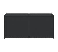 CIOURSTO Boîte de Rangement Poly Rattan pour Jardin, Extérieur avec Doublure PE, 100x50x50 Cm, Résistant aux Intempéries, Durable et Ample pour Les Coussins de Meubles (120 x 50 x 56 cm)