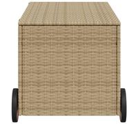 CIOURSTO Boîte de Rangement Poly Rattan pour Jardin, Extérieur avec Doublure PE, 100x50x50 Cm, Résistant aux Intempéries, Durable et Ample pour Les Coussins de Meubles (107 x 55 x 50/53 cm)