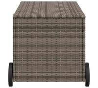 CIOURSTO Boîte de Rangement Poly Rattan pour Jardin, Extérieur avec Doublure PE, 100x50x50 Cm, Résistant aux Intempéries, Durable et Ample pour Les Coussins de Meubles (107 x 55 x 50/53 cm)