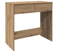 CIOURSTO Bureau en Bois de Style Minimaliste, Bois D'ingénierie, Bureau à Domicile avec 2 Tiroirs pour Travailler ou étudier, 40 x 80 x 75 cm (Chêne Artisanal)