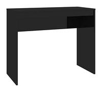 CIOURSTO Bureaux pour Les Chambres, Style Simple et à la Mode, Petits Bureaux pour Petits Espaces, en Bois D'ingénierie Excellent pour Le Travail et L'étude, 90 X 40 X 72 Cm (Noir Brillant Noir)