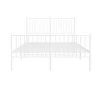 CIOURSTO Cadre de Lit à Plateforme en Métal, Base de Support à Lattes en Acier Robuste, Aucun Sommier Tapissier Nécessaire, Meubles de Chambre Peu Encombrants (135 x 190 cm)