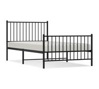 CIOURSTO Cadre de Lit à Plateforme en Métal, Base de Support à Lattes en Acier Robuste, Aucun Sommier Tapissier Nécessaire, Meubles de Chambre Peu Encombrants (100 x 190 cm)