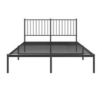 CIOURSTO Cadre de Lit à Plateforme en Métal, Base de Support à Lattes en Acier Robuste, Aucun Sommier Tapissier Nécessaire, Meubles de Chambre Peu Encombrants (135 x 190 cm)