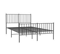 CIOURSTO Cadre de Lit à Plateforme en Métal, Base de Support à Lattes en Acier Robuste, Aucun Sommier Tapissier Nécessaire, Meubles de Chambre Peu Encombrants (120 x 190 cm)