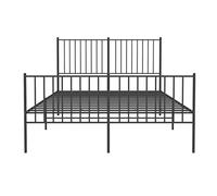 CIOURSTO Cadre de Lit à Plateforme en Métal, Base de Support à Lattes en Acier Robuste, Aucun Sommier Tapissier Nécessaire, Meubles de Chambre Peu Encombrants (140 x 190 cm)