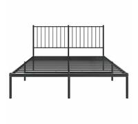 CIOURSTO Cadre de Lit à Plateforme en Métal, Base de Support à Lattes en Acier Robuste, Aucun Sommier Tapissier Nécessaire, Meubles de Chambre Peu Encombrants (140 x 200 cm)