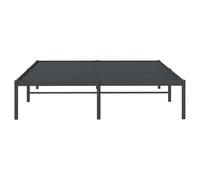 CIOURSTO Cadre de Lit à Plateforme en Métal, Base de Support à Lattes en Acier Robuste, Aucun Sommier Tapissier Nécessaire, Meubles de Chambre Peu Encombrants (140 x 190 cm)