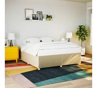 CIOURSTO Cadre de Lit - Cadre de Lit avec Cadre à Latte, Chambre à Coucher Un Lit Simple rembourré, adapté aux Chambres et Salon (200 x 200 cm)