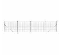 CIOURSTO Clôture en Treillis Métallique en Acier galvanisé avec Revêtement en PVC et Ancrages à Pointes pour Limites de propriété et Enclos D'animaux, Conception à Emboîtement (2,2 x 10 m)