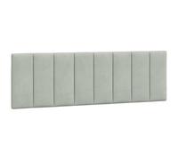 CIOURSTO Coussin de Tête de Lit Minimaliste Moderne, Dossier de Lit à Rayures Verticales avec Sangles de Fixation, Coussin d'oreiller Doux pour Chambre à Coucher (160 cm)
