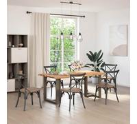 CIOURSTO Dining Table - Solid Oak Table for Kitchen, Dining Room and Bistro (180 x 100 x 74 cm)