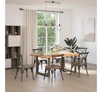 CIOURSTO Dining Table - Solid Oak Table for Kitchen, Dining Room and Bistro (180 x 120 x 74 cm)