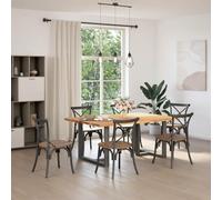CIOURSTO Dining Table - Solid Oak Table for Kitchen, Dining Room and Bistro (180 x 120 x 74 cm)