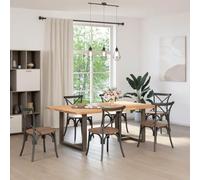 CIOURSTO Dining Table - Solid Oak Table for Kitchen, Dining Room and Bistro (200 x 120 x 74 cm)